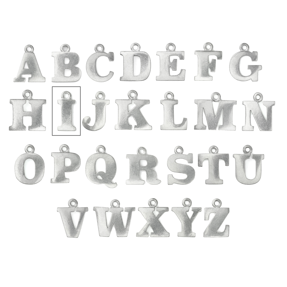Metal Stamping Blanks Pewter Letter I, 19mm (.75"), 16g
